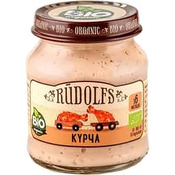 Мясное органическое пюре Rudolfs Цыпленок с 6 месяцев 120 г