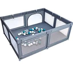 Манеж BabyGO Playpark с 48 шариками синий