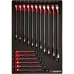 Набір ключів Wurth комбінованих метричних в ложементі 17 шт. Zebra (арт. 0965905401)