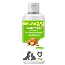 Шампунь Unicum Organic для цуценят та кошенят з аргановим маслом, 200 мл (UN-080)