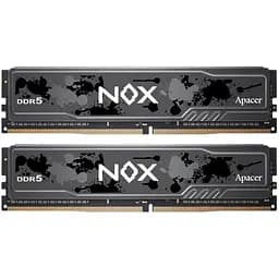 Память 16Gb x 2 DDR5 5600 MHz Apacer NOX черный 40-40-40-80 1.25V с радиатором (AH5U32G56C522MBAA-2)
