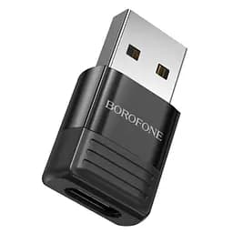 Адаптер перехідник Borofone BV18 ​​USB to Type-C F чорний - мініатюра 3
