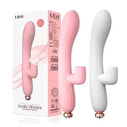 Вакуумний вібратор-кролик Lilo Emily USB вібратори рожевий