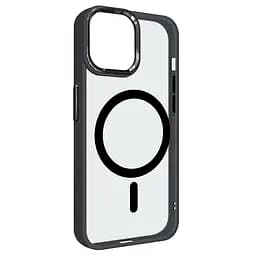 Чехол для Apple iPhone 11, Unit MagSafe, черный, прозрачный, магсейф, противоударный, магнитный, панель-накладка с поддержкой MagSafe, с поддержкой беспроводной зарядки, TPU+PC, защита всего корпуса, ударостойкий, ArmorStandart (ARM66929)