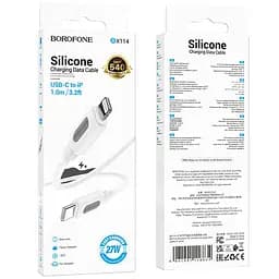 Дата кабель Borofone BX114 Structure Type-C to Lightning 27W (1m) White - мініатюра 2