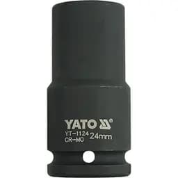 Головка торцевая ударная 6-гранная Yato удлиненная квадрат 3/4" М=24 мм L=90 мм (YT-1124)