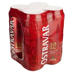 Пиво Ostravar 12 светлое 5.1% 4 шт. х 0.5 л ж/б