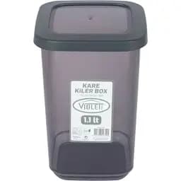Контейнер для сыпучих продуктов Violet House 1.1 л черный (0310 Transparent Black)