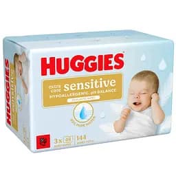 Набор влажные салфетки Huggies Extra Care Sensitive 144 шт. (3 уп. x 48 шт.)