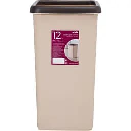 Ведро для мусора MBM My Home 12 л бежевое (BIN-02 12L BEIGE)