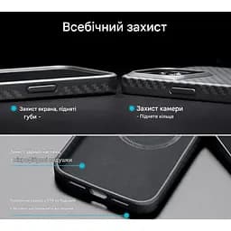Протиударний чохол для iPhone 14 Pro Pitaka Military Grade MagSafe MagEz Case Pro 3 1500D Black/Grey (KI1401PP) - мініатюра 7