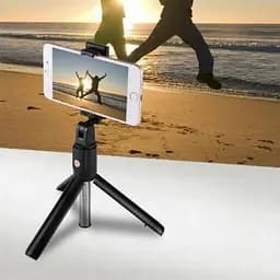 Селфі палиця штатив тринога для телефона Bluetooth з пультом Selfie Stick K07 Чорний - мініатюра 3