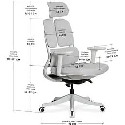 Крісло Mealux S160 Grey (HF-S160 F/G) - мініатюра 2