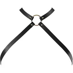 Портупея з екошкіри Bijoux Indiscrets Maze - Cross Chest Harness Black