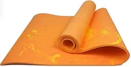 Коврик для йоги и фитнеса EasyFit PER Premium Mat 8 мм Оранжевый