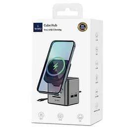 БЗП + HUB WIWU Wi-W025 Cube 9in1 USB-C Gray - мініатюра 8