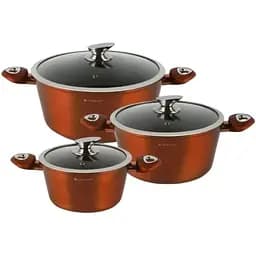 Універсальний набір каструль із кришками Edenberg EB-7422 з литого алюмінію з антипригарним покриттям