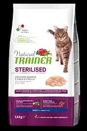 Корм Trainer Natural Adult Sterilized with fresh White Meats для стерилізованих кішок від 1 року 1.5 кг.