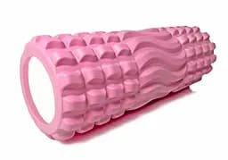 Масажний ролик EasyFit Wavyspines 33 см Рожевий (EF-3701-P)