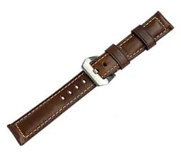 Шкіряний ремінець Primolux F001 Steel buckle для годинника Samsung Galaxy Watch 3 41 мм (SM-R850) Brown - мініатюра 4