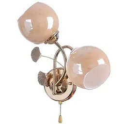 Бра Brille LK-427W/2 E27 G настінне накладне з вимикачем класичне