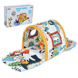 Коврик для младенцев 023-62-62D2 развивающий игровой туннель с подвесками 138×65×53 см