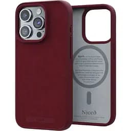 Чехол-накладка Njord Suede MagSafe Case Red для iPhone 15 Pro (NA53SU11)