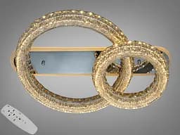 Люстра стельова LED кришталева хром 140W пульт