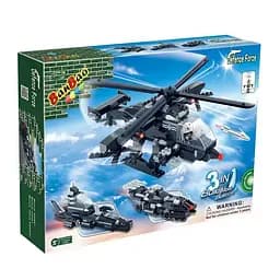 Конструктор BanBao Защитники 3 в 1 Вертолет, авто и катер, 295 элементов (8488)