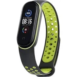 Ремінець Becover Vents Style для Xiaomi Mi Smart Band 7 Black-Green (710505)