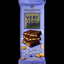 Шоколад молочний Millennium Very Peri з начинкою печивом та арахісом 100 г (947682)