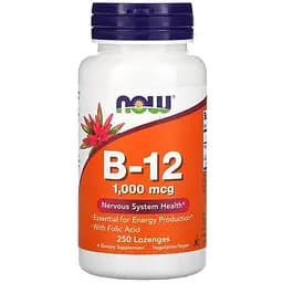 Вітаміни та мінерали NOW Vitamin B12 1000 mcg, 250 льодяників