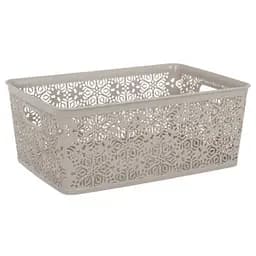 Кошик Violet House Ажур Cappuchino, 14 л, бежевий (0504 №4 Ажур CAP б/кр. 14 л)