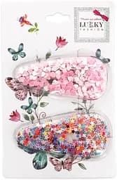 Заколки для волосся Lukky Рожеві сердечки, 2шт. (T18432)