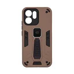 Чехол для OPPO Reno14 F 5G/Reno14 FS 5G, Proover, коричневый, с подставкой и магнитом, противоударный, ударопрочный, бронированный, панель-накладка, защита всего корпуса, термополиуретан (TPU) + поликарбонат (PC), ArmorStandart (ARM87174)