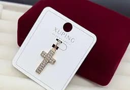 Хрестик на ланцюжок Xuping біжутерія з медичного золота прикраса гіпоалергенний хрест на шию для жінок