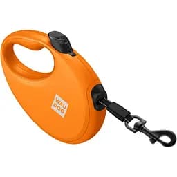 Повідець-рулетка для собак Waudog R-leash з контейнером для пакетів, світловідбивна стрічка, М до 20 кг, 5 м помаранчевий - мініатюра 5