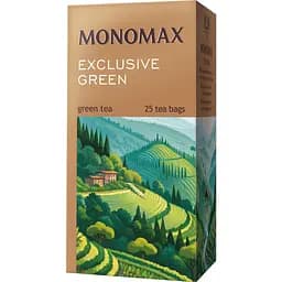 Чай зелений Monomax Exclusive Green китайський 37.5 г (25 шт. х 1.5 г)
