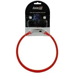Нашийник для собак AnimAll LED розмір M 55 см червоний