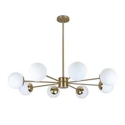 Люстра лофт з білими кулями Levistella 7529807-8 BRZ+WH