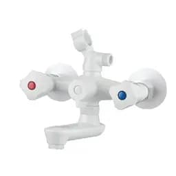 Смеситель для ванны с лейкой Plamix Omega-142 Euro SET white MX9699 Белый