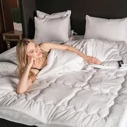 Ковдра вовняна MirSon Luxury Exclusive №1363 літня 200x220 см біла - мініатюра 2