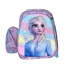 Рюкзак C 65139 пластикова вставка, пенал, регульовані лямки, 2 відділи, в пакеті (6900067651396) Ельза фіолетовий Вид 1