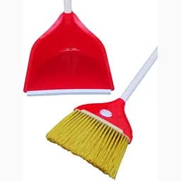 Совок для прибирання Zambak Plastik та щітка з довгими ручками червоний (ZP-129r) - мініатюра 5