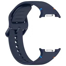 Силіконовий ремінець на смарт годинник Samsung Galaxy Watch 8 40mm/8 Classic 46mm/8 44mm, Silicone, dark blue, зі зручною застібкою, на фітнес браслет, ArmorStandart (ARM86862) - мініатюра 4