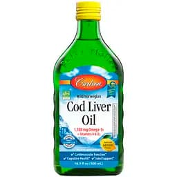 Жир печінки дикої норвезької тріски Carlson Cod Liver Oil смак лимону 500 мл