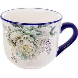 Бульйонниця Lefard Флер 480 мл синій з білим (858-0080)