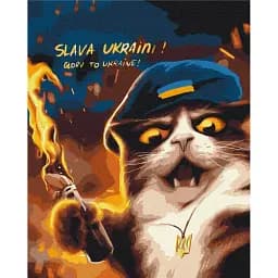 Картина по номерам Brushme Котик повстанец ©Марианна Пащук 40x50 см