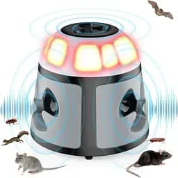 Ультразвуковой отпугиватель мышей и крыс, 360°, со светодиодной подсветкой, ультразвуковое устройство для борьбы с грызунами