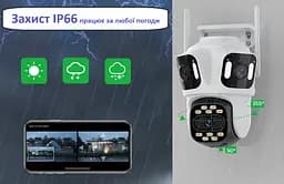 Вулична WiFi камера Besder 76  9Мп  3 об'єктиви Zoom 6-кратний  IcSee - мініатюра 3